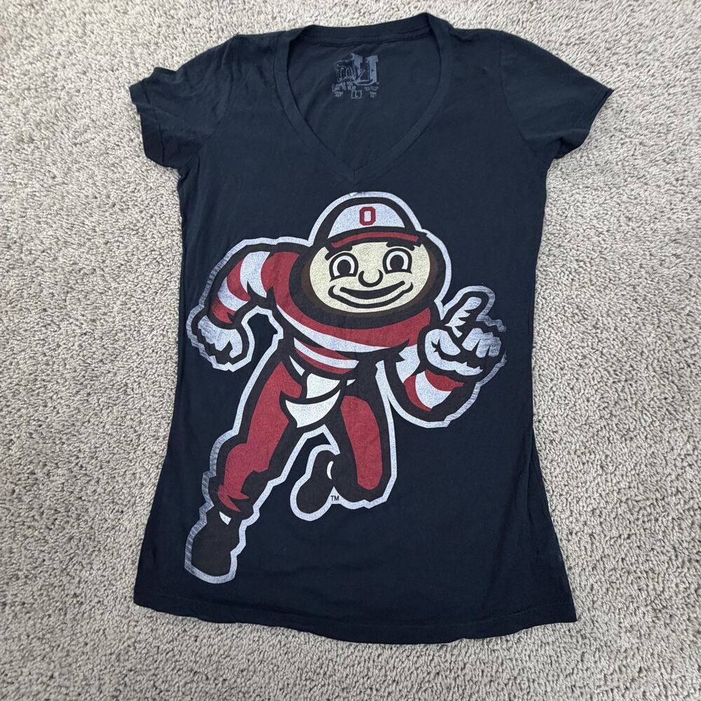 Ohio State Buckeyes Shirt Womens Large Black NCAA Football My U Brutus Tee